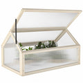 Châssis de jardin en bois naturel avec toit relevé