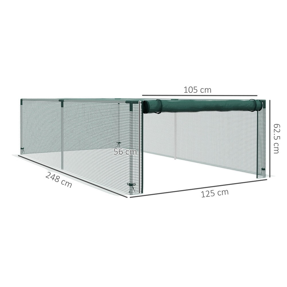 Dimensions de la cage basse : 248 × 125 × 62,5 cm