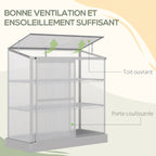 Serre de balcon avec toit relevé et porte coulissante ouverte