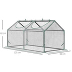 Dimensions de la mini-serre transparente : 120 x 60 x 60 cm