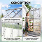 Détails de la lucarne, des renforts et de la porte coulissante
