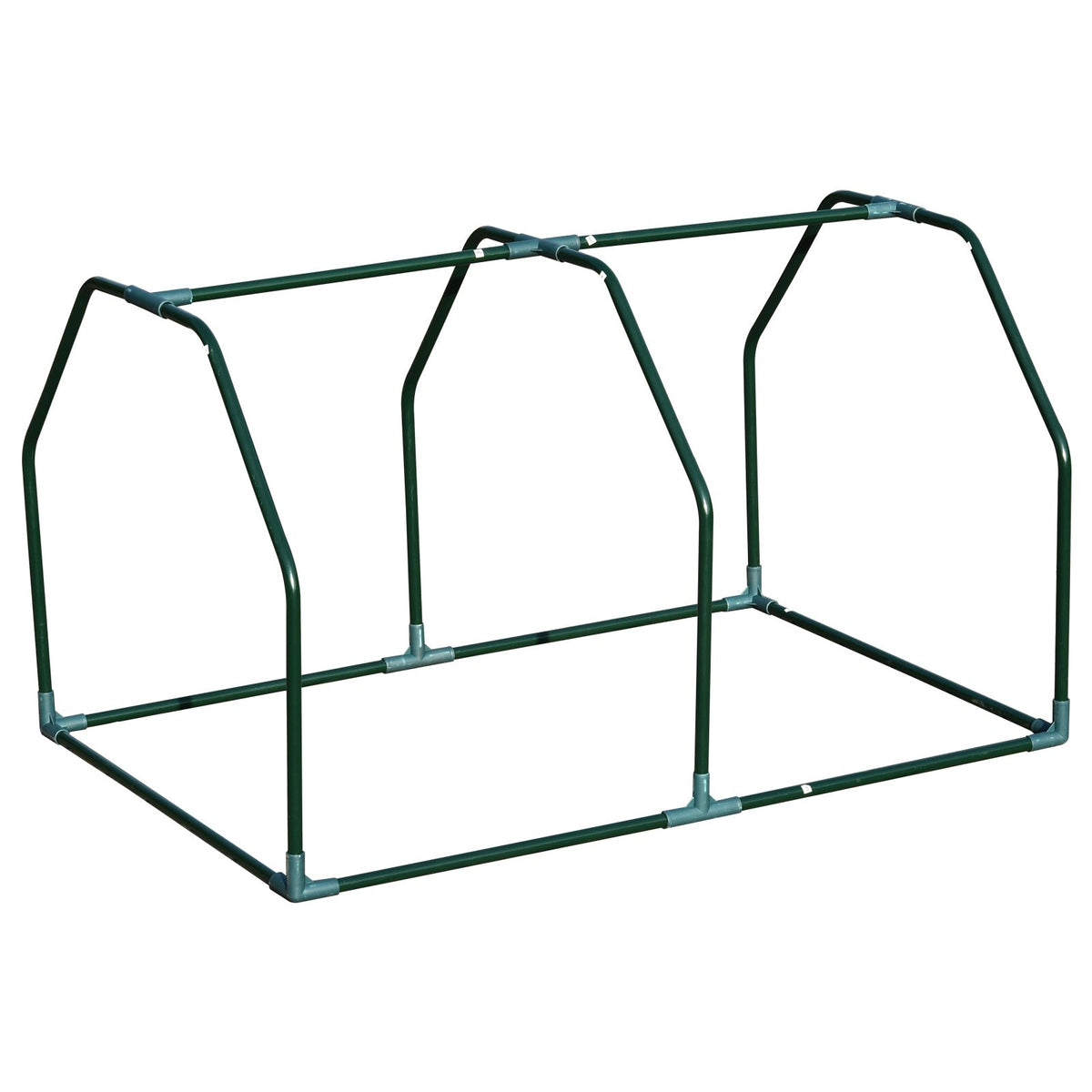 Armature verte de la mini-serre sans sa housse