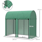 Dimensions de la serre verte : 200 × 100 × 178 cm