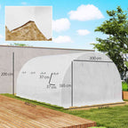 Dimensions de la bâche blanche pour serre tunnel : 4 × 3 × 2 m