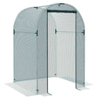 Cage fruitière compacte à filet vert et porte enroulée