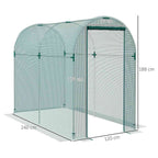 Dimensions de la cage fruitière : 240 × 120 × 188 cm