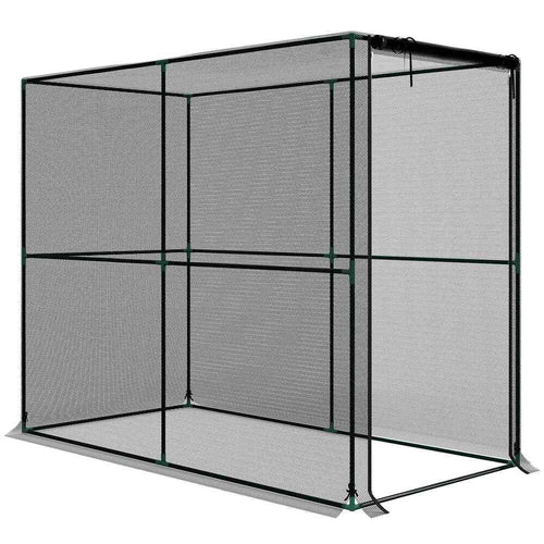 Cage de protection rectangulaire pour cultures avec filet noir