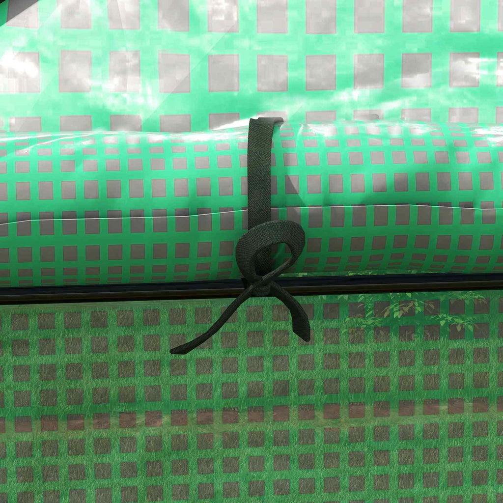 Attache intérieure de la housse verte sur l’armature